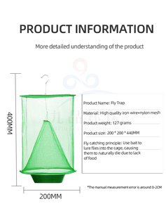 Trampa para moscas para interiores/exteriores, jaula colgante para insectos para moscas, mosquitos, moscas pequeñas, control efectivo de plagas - Product Image 6