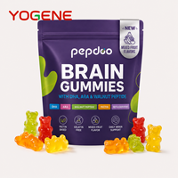 Hersen Gummies met DHA ARA Walnoot Peptide Pectine Gelatinevrij Gemengde Fruit Smaak Dagelijkse Hersenondersteuning OEM ODM Private Label