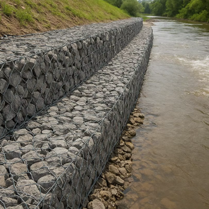 <span class=keywords><strong>Grillage</strong></span> métallique robuste enduit <span class=keywords><strong>de</strong></span> PVC pour gabions, volières, enclos et chantiers <span class=keywords><strong>de</strong></span> construction avec modélisation 3D - Product Image 6