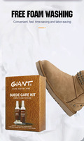 Kit d'entretien pour chaussures en daim, conditionneur et imperméabilisant, brosse à chaussures, gomme anti-rayures avec nettoyant pour le service des chaussures