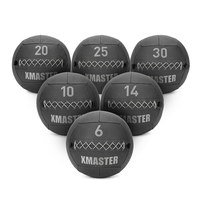 Balón de Ejercicio Dinámico de Pared XMASTER PRO con Núcleo de PVC de Alta Resistencia, Color Gris, 20 lb