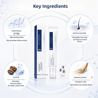 Sérum capillaire transfrontalier à l'acide désoxyribonucléique 20 ml, emballage neutre, stimulant la densité et le volume des cheveux, enrichi en biotine et exosomes