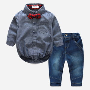 Tenues pour bébés garçons, vêtements smockés, vêtements formels, costumes, jeans, barboteuses, ensembles de pantalons de Chine - Product Image 1