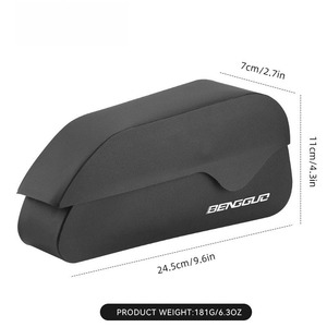 Yueli Bicycle <b>Top</b> Tube Bag Magnetic <b>Flip</b> <b>Top</b> Waterproof 3D Design For Road Mountain Bikes - Product Image 4