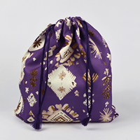 Sac à cordon personnalisé avec logo, 100% polyester, pour parfum, bijoux, emballage cadeau de luxe, anti-poussière