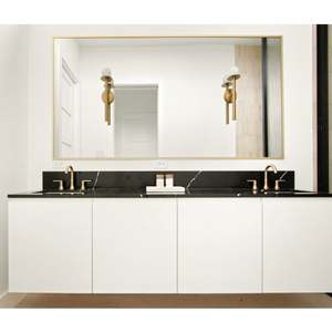 Gabinete de baño popular de estilo laca mate moderno de buena calidad de gama alta con espejo - Product Image 2