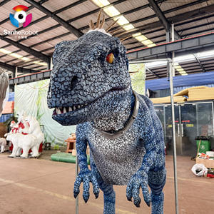 زي رابتور متحرك أزرق-نسيج واقعي ، مفاصل متحركة وتصميم تفاعلي لعروض وأحداث الملاهي - Product Image 4