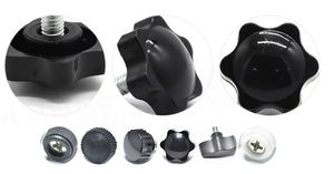 M3 M4 M5 M6 M8 M10 M12 Stainless Steel <strong>Threaded</strong> Knurled Head Thumb Screw Black Plastic Handle Adjustment Thumb <strong>Knob</strong> Screw - Product Image 3