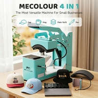 Máquina de Sublimación Semiautomática 4 en 1, Prensa de Transferencia de Calor para Gorras, Tazas, Camisetas, Logotipos, Bolígrafos, Personalización Digital Combinada