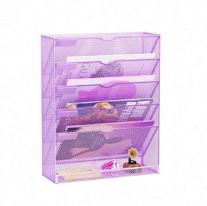 Metal Crafts Stackable 5 Tier Desktops Document <b>Tray</b> Holder Mesh <b>File</b> <b>Trays</b> Iron Wire for School Office Supplies - Product Image 2