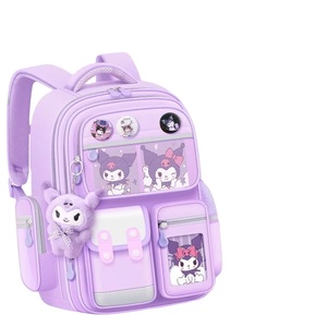 Zaino per studenti della scuola elementare 2025 nuovo colore da 13 a 5 e 6 Kuromi protettore per la colonna vertebrale leggero zaino per ragazze - Product Image 1
