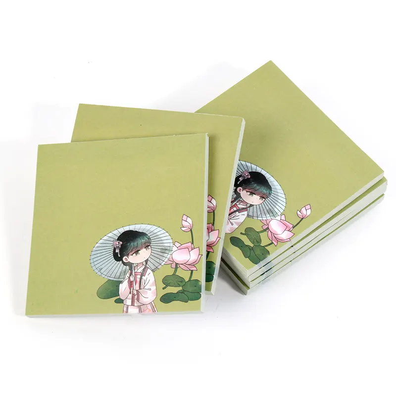 Vograce Custom Print Die Cut Printed Anime Memo Pad Book Stationery Paper Sticky Notes Memo Pads