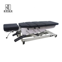 Table de chiropratique traditionnelle en métal à 4 points d'attache pour usage en salle de sport et hôtel, hauteur et appui-tête réglables, conception pliable