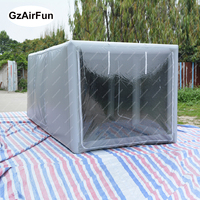 Tente de stationnement gonflable pliable pour voiture, abri gonflable pour voiture avec fenêtre transparente pour parking extérieur de villa ou cour