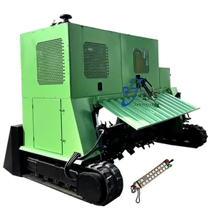 Crawler type small mobile compost turner machine for mushroom with remote control