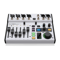 Console de mixage numérique Flow 8 avec alimentation fantôme 48V, 16 effets, interface Bluetooth USB pour performances live, podcasts et enregistrements en studio