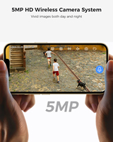 Sistema de Cámaras de Seguridad Inalámbricas CCTV Hiseeu de 5MP con Audio Bidireccional, Cámara IP para Exteriores, Sistema CCTV de 8 Canales