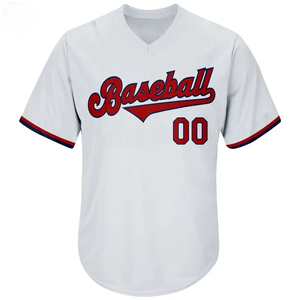 Schnell Trocknend Atmungsaktives Bedrucktes <span class=keywords><strong>Baseball</strong></span>/Softball Trikot für Unisex Herren 100% Polyester Knopfleisten-Design Schwarz - Product Image 5