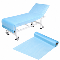Rouleau de draps jetables en papier PE imperméable pour table de massage, idéal pour salons de beauté et cliniques