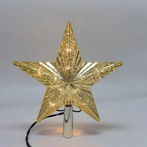 पेड़ शीर्ष बैटरी संचालित स्टार रोशनी क्रिसमस की सजावट प्लास्टिक पांच उठाई सितारा रोशनी - Product Image 1