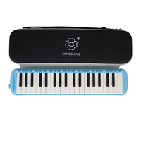 Kongsheng F-37B 37-Key Keyboard Piano School Teaching Musical Instrument Accessory for Student Use Melodica Blue ABS Resin Cover