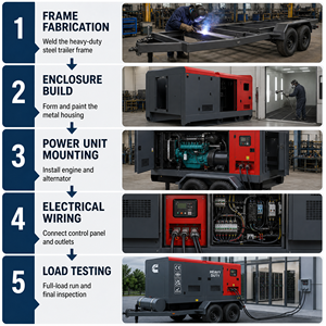 Generador Diésel de Alto Rendimiento de 50kVA con Motor Cummins, Weichai, Yuchai o Isuzu para Obras de Construcción - Product Image 5