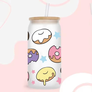 Wholesale Tumbler Transfer No Heat Needed Waterproof UV DTF Cup Wrap Transfers 16 oz Coffee Mug <b>Flower</b> <b>Sticker</b> Label - Product Image 1