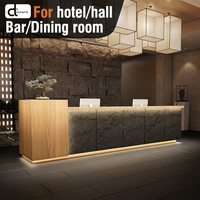 Comptoir de bar commercial moderne en MDF de luxe, écologique, pour magasin de vêtements, caisse, salon de beauté, salon de coiffure, réception