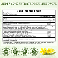 Extrait de feuille de molène OEM 60 ml en gouttes, liquide oral, ingrédient vitaminique actif pour des poumons plus forts - Usage adulte, sans sucre, sans OGM
