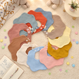 Bavoir et serviette pour bébé en gaze de coton absorbante à quatre couches, imprimés, pour nouveau-né, best-seller transfrontalier - Product Image 2