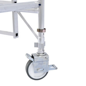 Échafaudage léger en alliage d'aluminium, cadre pliable avec assemblage rapide, <span class=keywords><strong>plateau</strong></span> à outils et pieds antidérapants pour utilisation en intérieur EN 1004 - Product Image 5