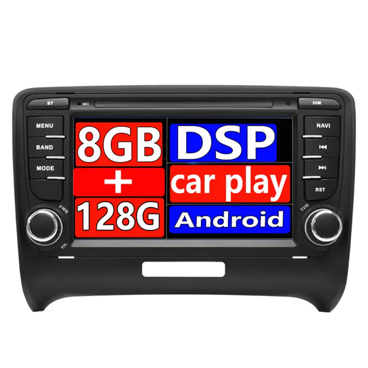 Android Rádio GPS Para Audi TT MK2 8J 12 2006 2007 - 2012 Stereo Car Multimedia RDS DSP 4G WIFI Carplay Não 2 Din Autoradio DVD