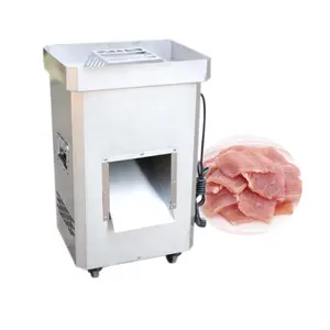 Mesin pemotong daging babi restoran, mesin pemotong kubus daging babi segar harga daging sapi strip ayam pisau mesin pemotong daging kecil