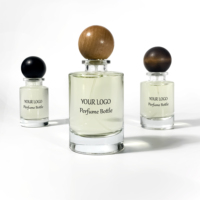 Bouteille de parfum de forme ronde sur mesure 30ml 50ml 100ml bouteille de pompe de lotion bouteille de parfum d'emballage de soins de la peau avec boîte