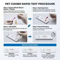 Test rapide 3 en 1 pour le dépistage multi-infections EHR BAB ANA Ab, suite de diagnostic canine Ehrlichia Babesia Anaplasma, fabrication en usine
