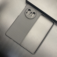 Étui de protection de téléphone portable pliant en fibre de carbone de luxe pour coque en fibre de carbone Huawei