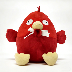 Customized Chonky bird stuffed animal, <b>Cute</b> core chicken plush, Quirky red bird plush decor - Product Image 4