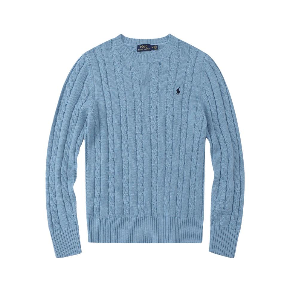 Autumn & Winter Twist-Knit Long-Sleeve Round-Neck Sweater