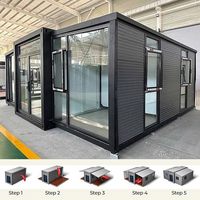 Maison conteneur préfabriquée modulaire en acier mobile, conception à double aile pliable, pour hôtel, appartement, usage extérieur, structure respirante