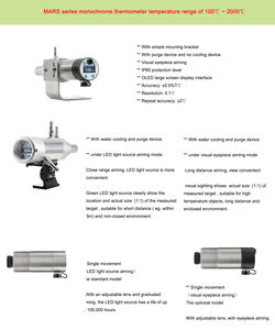 Pyromètre spot sans contact à longueur d'onde unique de qualité industrielle pour le traitement des métaux - Product Image 4