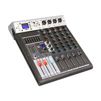 XTUGA GBR-6 mélangeur USB numérique professionnel à 6 canaux pour l'éclairage audio vidéo pour le studio d'enregistrement de conférence de performance sur scène