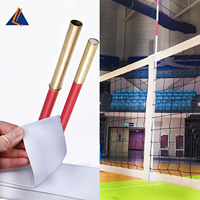 Ensemble d'antennes de filet de volley-ball en fibre de verre, ruban de marquage de limite, accessoires officiels pour filet de volley-ball pour la compétition et l'entraînement