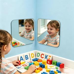 Wholesale Square PS Self-Adhesive <b>Mirror</b> <b>Tile</b> Peel and Stick <b>Wall</b> <b>Mirror</b> Sticker Waterproof Shatterproof Square <b>Mirror</b> Sheet - Product Image 3