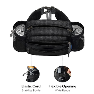 Sac banane unisexe en nylon tendance avec porte-bouteille d'eau et logo personnalisé pour la randonnée, les voyages, la course à pied et la marche - Product Image 4