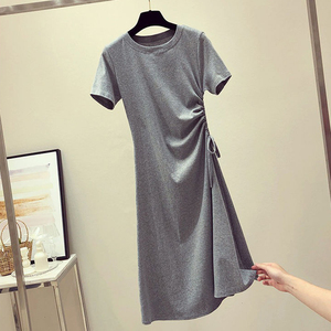 Nuovi Arrivi Moda Estiva <span class=keywords><strong>Abbigliamento</strong></span> Casual per Adulti Tinta Unita con Coulisse <span class=keywords><strong>Abbigliamento</strong></span> Femminile all'Ingrosso Eleganti Abiti T-Shirt da <span class=keywords><strong>Donna</strong></span> - Product Image 6