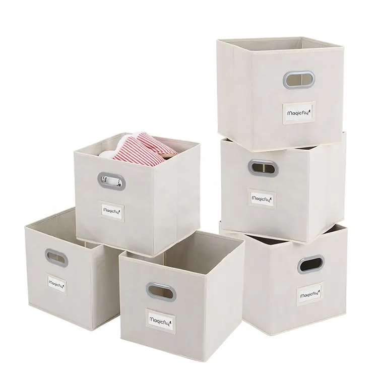Home Closet Storage Unit with Bins Container Organizer Box Set of 6