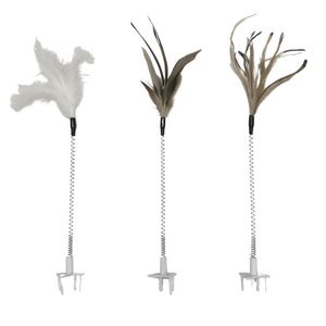 ของเล่นแมว Love Birds แบบขนนกพร้อมที่ข่วนเล็บปรับระดับความสูงได้ สำหรับเล่นแบบอินเทอร์แอคทีฟ - Product Image 4