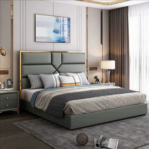 Elegante <span class=keywords><strong>precio</strong></span> barato muebles de dormitorio de gama alta de cuero doble King Size cama suave tapicería de lujo 180*200cm marco de cama - Product Image 6