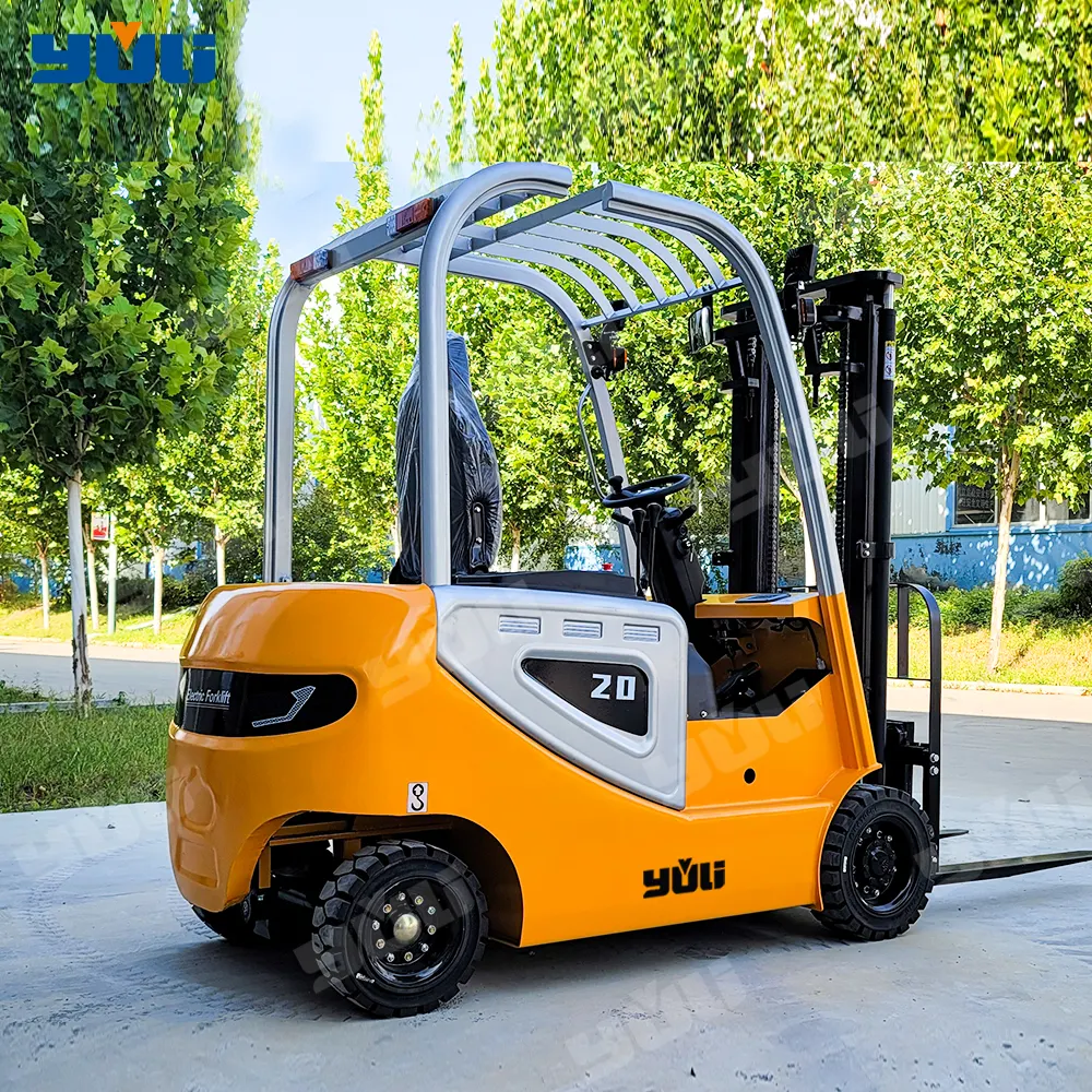 Yuli Wholesale 4 wheel 3m hydraulic truck retractable 1.5ton 2 ton small portable battery electric forklift