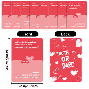 50 Pièces Nouvelles Cartes de Jeu Personnalisables en Papier Vérité ou Défi pour Couples, pour le Commerce International, Jeu pour Adultes Entièrement en Anglais - Product Image 6